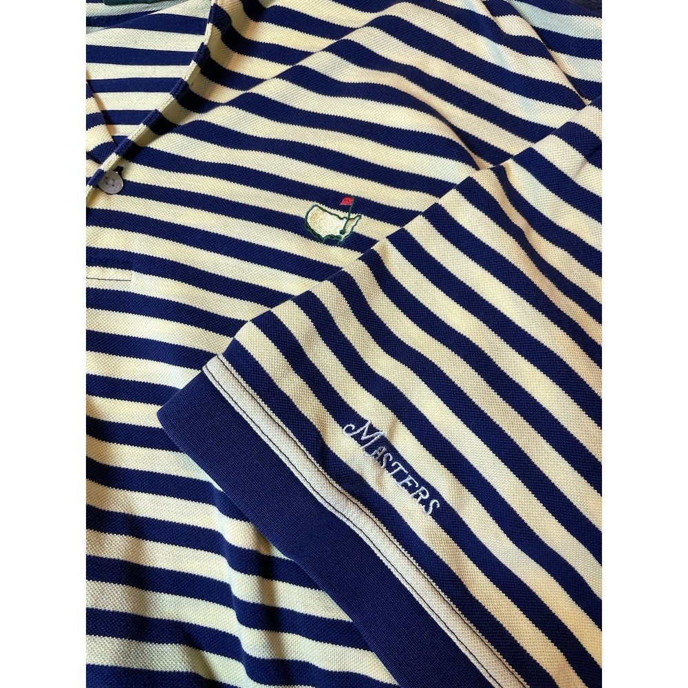 Masters Collection Men's Short Sleeve Striped Golf Polo Shirt Size Large‎ - Picture 7 of 7
